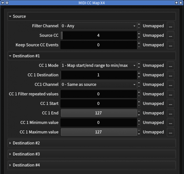 MIDICCMapX4 generic UI in jalv